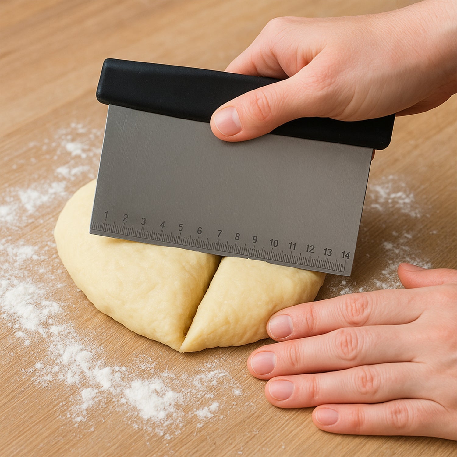 Premium Stainless Steel Dough Scraper (1 Pc) Premium Stainless Steel Dough Scraper (1 Pc)
